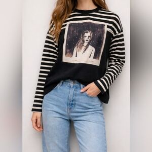 Marc by Marc Jacobs Monochrome Striped Dreamy Rhea Print Sweatshirt